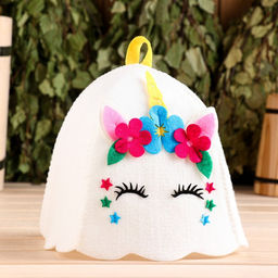 Шапка для бани с аппликацией "Лера"