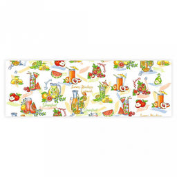 Скатерть-дорожка на стол 145х50см "Лимонад", хлопок "Комфорт" 171г/м2, упаковка классическая 28х41см, "Домашняя мода" (Россия)