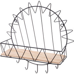 Цена за 2 шт. Ключница настенная металлическая "ЛОФТ ВОСТ", паншкрафт, цвет чёрный, 35*11*35см (коробка)