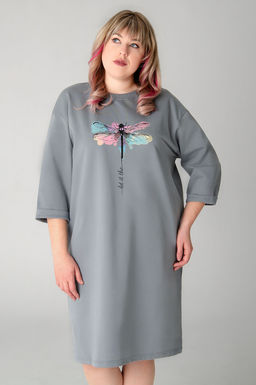Арт. 8303 Платье 50-58 5 (шт) Цвет:серый