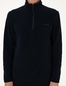 Lacivert Regular Fit Yar_m Fermuarl_ Polar Sweatshirt - Pierre cardin фото 6