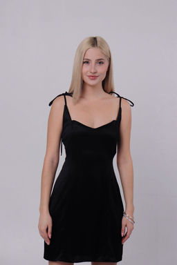 Мини-платье с завязками чёрное - Martichelli фото 8