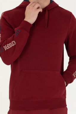 U. S. Polo Assn Мужская бордовая красная толстовка с капюшоном - U.s. polo assn фото 6