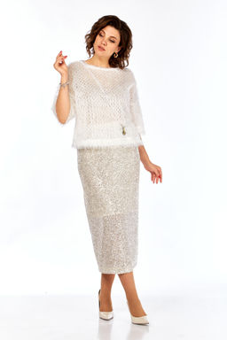 Костюм Olga Style Л413 молочный