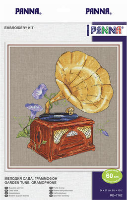 Набор для вышивания PANNA RE-7162 Мелодия сада. Граммофон 24 х 27 см