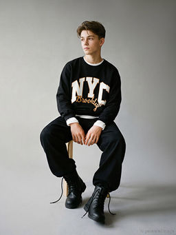 Bisiklet Yaka Erkek ?ocuk Sweatshirt