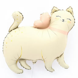 Цена за 2 шт. Воздушный шар фольгированный 27" «Кошечка с бантиком»