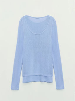 Двойной лонгслив из вискозы / Zarina  фото 8