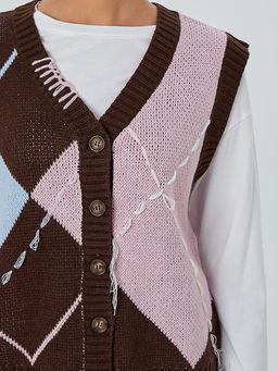 Жилет женский коричневый - Mark formelle фото 4