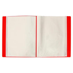 Папка с 100 вкладышами А4, 700 мкм, Calligrata, карман на корешке, красная