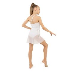 Юбка гимнастическая Grace Dance, с запахом, р. 26-28, цвет белый  фото 5