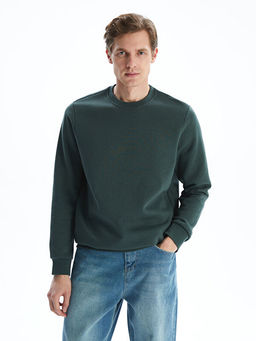 Bisiklet Yaka Uzun Kollu Erkek Sweatshirt