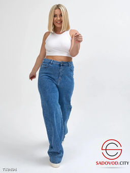Джинсы стрейч широкие женские
