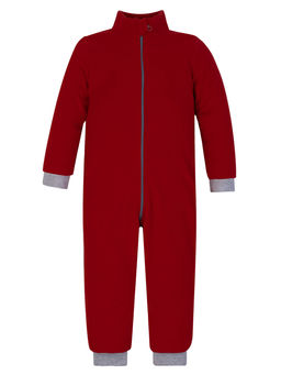 Комбинезон детский флисовый красный 279г(ш) (80, 52)