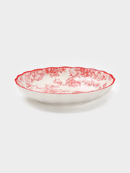 Тарелка Botanica, d=20.5 см, фарфор, белая, красная