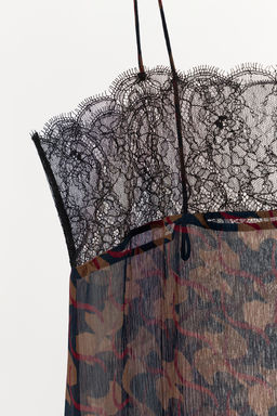 100% VISCOSE PRINTED LACE TOP - Zara фото 14