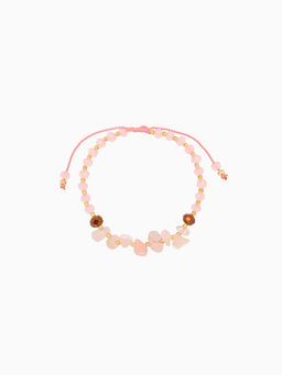 Браслет, длина 16 см, розовый, золотой