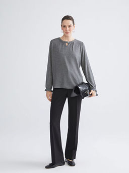 Bisiklet Yaka F?rf?rl? Bluz