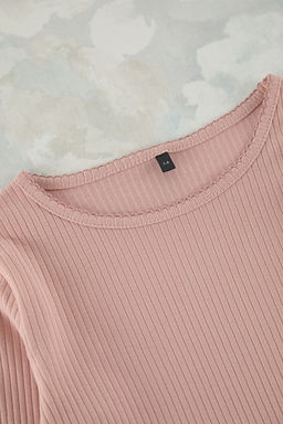 Pembe K?z Cocuk Midi Duz Dokuma Elbise TKDAW25EL00036 - Trendyolmilla фото 3