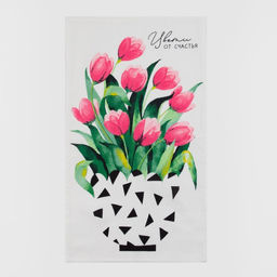 Набор кухонных полотенец Доляна Цвети 35х60см-4шт, 100% хл  фото 5