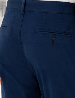 Темно-синие брюки узкого кроя из плотной ткани - Cacharel фото 6