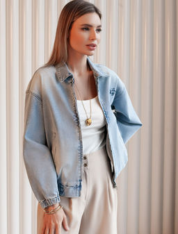 VILATTE / Бомбер из эластичного денима  фото 6