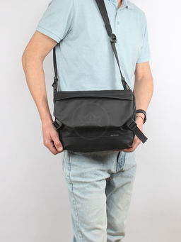 Сумка мужская текстиль HSH-1100-52, 1отд, плечевой ремень, черный SALE 259016 - Bobo фото 5