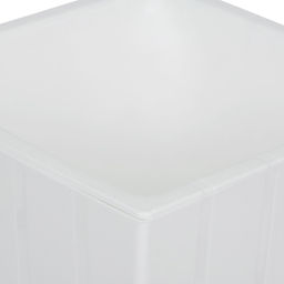 Горшок для цветов пластмассовый Квадро 6,6л, 20х20х20см, со вставкой, белый (Россия) - Домашняя Мода фото 3