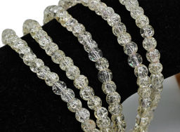 Браслет из сахарного кварца шарик 4мм цв.лимонный, 17см