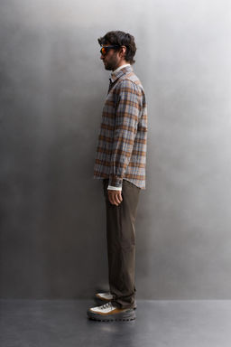 CHECK LYOCELL - WOOL SHIRT - Zara фото 4