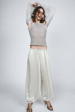 FOIL SAROUEL TROUSERS - Zara фото 8
