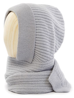 Капор жен. шерсть+акр LB-N88047 l.grey - Labbra фото 5