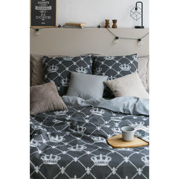 Постельное бельё Этель дуэт Crown 143х215 см - 2 шт, 240*220 см, 70х70 см -2 шт, бязь фото 3