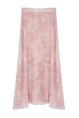 TRENDYOLMILLA Ac?k Pembe A-line Kal?p Klos Astarl? Sifon Kumas Maxi Boy Dokuma Etek TWOSS24ET00224  фото 6