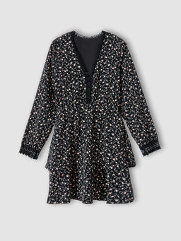 Платье женское черное с цветочным принтом - Mark formelle фото 4