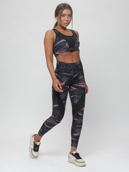 Костюм для фитнеса женский темно-серого цвета 2923TC