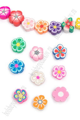 Бусины "Цветочки" 10 мм (100 шт) SF-7285, №1