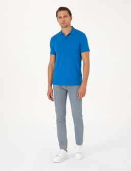 Sax Slim Fit %100 Pamuk K_vr_lmaz D__meli Polo Yaka Basic Ti__rt