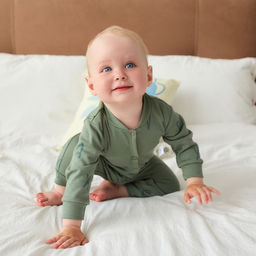 Комбинезон Крошка Я NY, рост 80-86 см, цвет хаки  фото 4