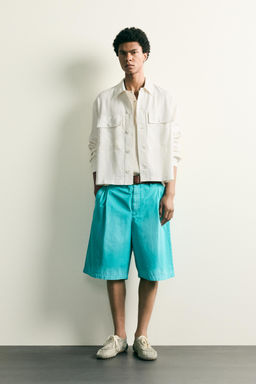 SOBRECAMISA FLUIDA RELAXED FIT / Blanco roto