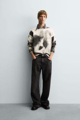 ABSTRACT PRINT WASHED JUMPER