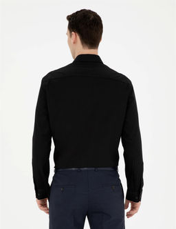 Siyah Regular Fit Uzun Kollu G_mlek