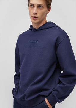 Kapusonlu Lacivert Sweatshirt