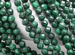 Бусины из малахита шарик гр.5мм, 39см, 72 бусины Радуга камня