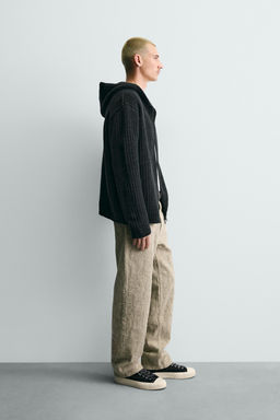 PANTAL?N STRAIGHT FIT JACQUARD / Khaki - Zara фото 4