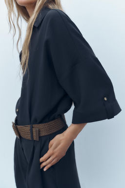 WIDE SHORT SLEEVE SHIRT - Zara фото 5