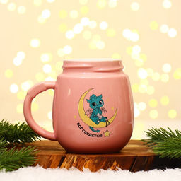 Кружка керамическая новогодняя Дорого внимание «Все сбудется», 450 мл, розовая
