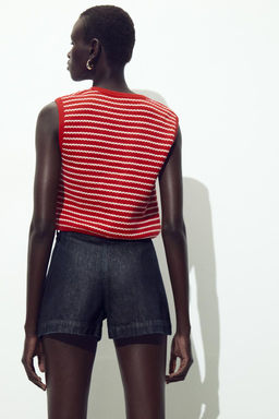 JACQUARD BUTTON WAISTCOAT TOP - Zara фото 6