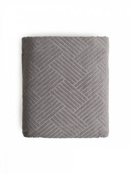 Простыня махровая жаккардовая 240x240 серый махровая ткань, хлопок