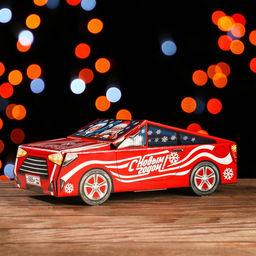 Цена за 5 шт. Подарочная новогодняя коробка «Автогонки», фигурная, 11×31.5×13 см